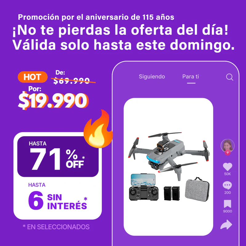 Mini Drone P15 Camara Dual Video Plegable Bateria Recargable Smart Tech