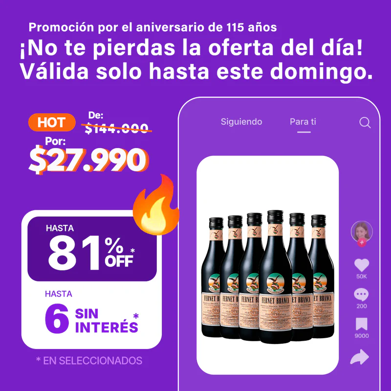 Fernet Branca 750 ml – Caja x6 Unidades