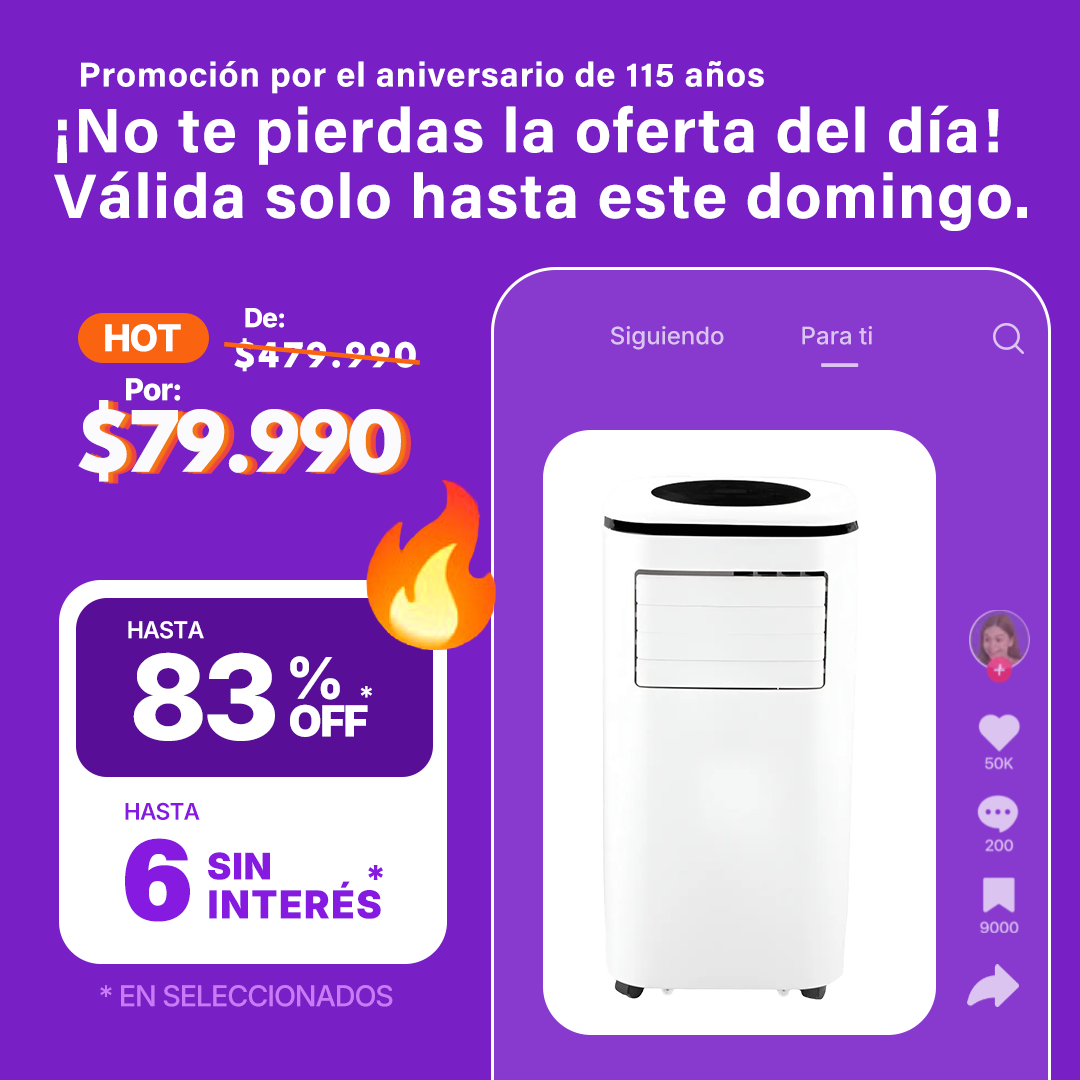 Aire Acondicionado Portátil Sansei Frío/calor 2650w / 2279fg