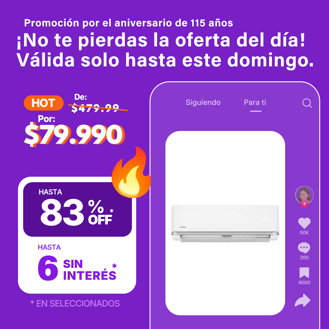 Aire Acondicionado Comfee Split Frío/calor 3105 Fg Color Blanco