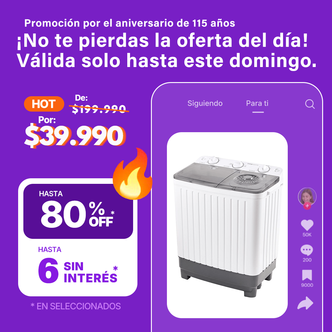 Lavasecarropas Kanji XPB55-655SP Semi Automático 5/4.5kg