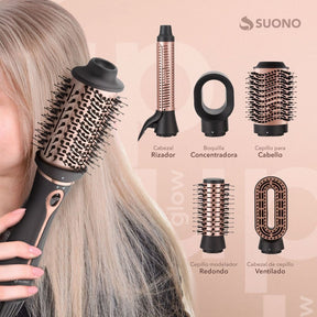 Cepillo Secador Modelador Alisador Suono 5 Cabezales 5 en 1