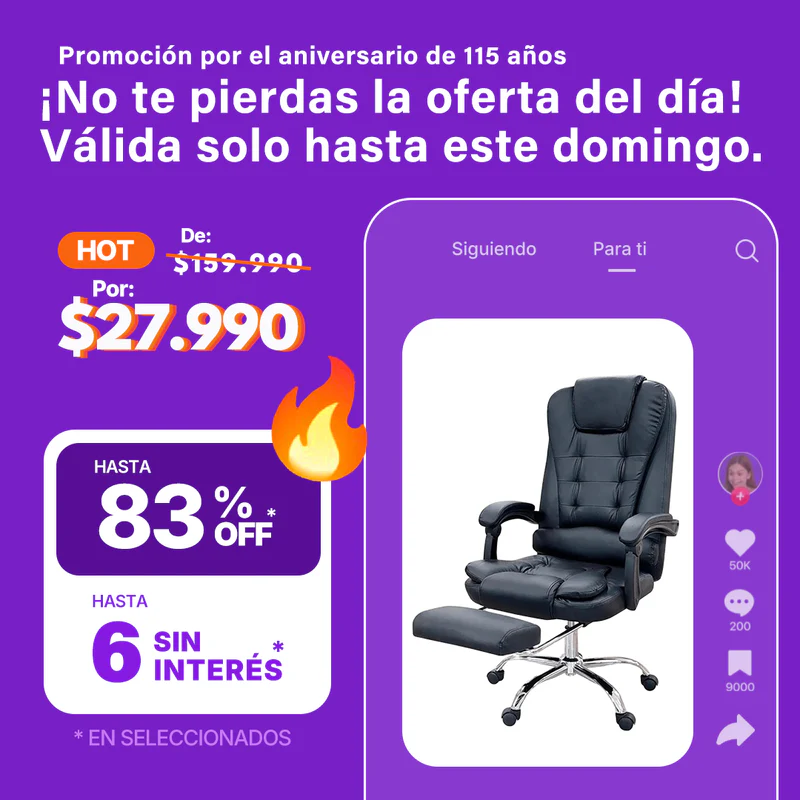 Silla De Oficina Masajeador Presidencial Stephan - Desillas Color Negro