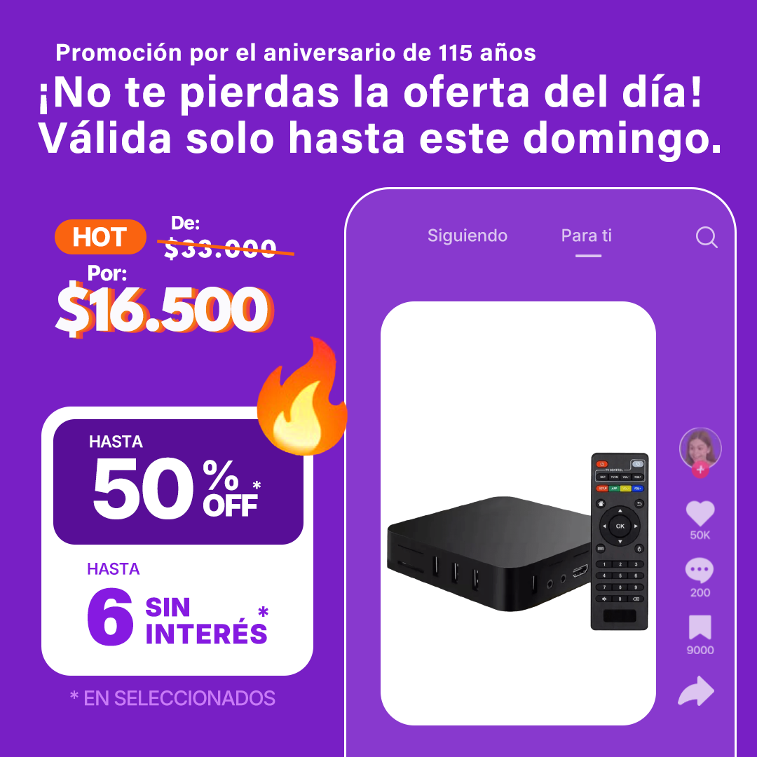 Smart Tv Box Convierte Tu Televisor En Smart 4k Color 128gb Negro Estándar