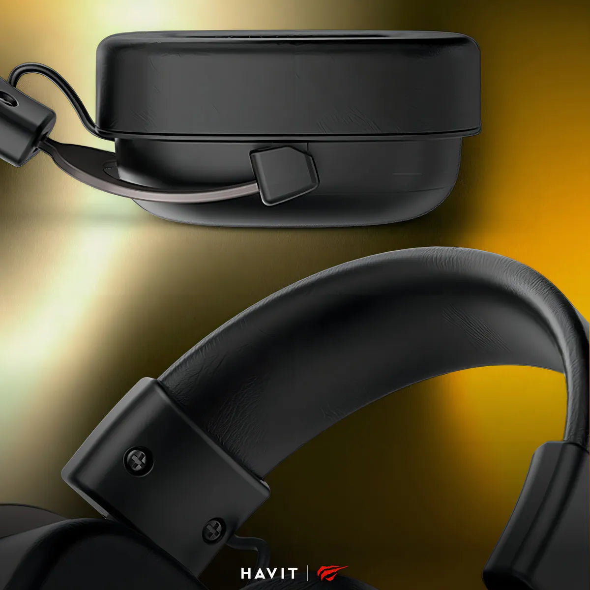 Auriculares Gamer Havit H2002d Pc Ps5 Xbox Con Micrófono Color Negro