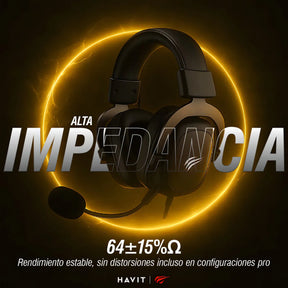 Auriculares Gamer Havit H2002d Pc Ps5 Xbox Con Micrófono Color Negro
