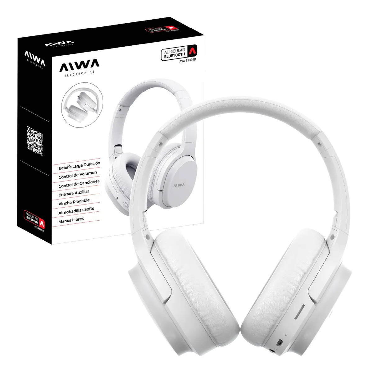 Auriculares inalámbricos Aiwa AW-BT301 blanco
