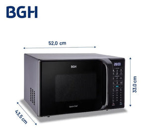 Microondas BGH 28l Grill b228dn20 negro