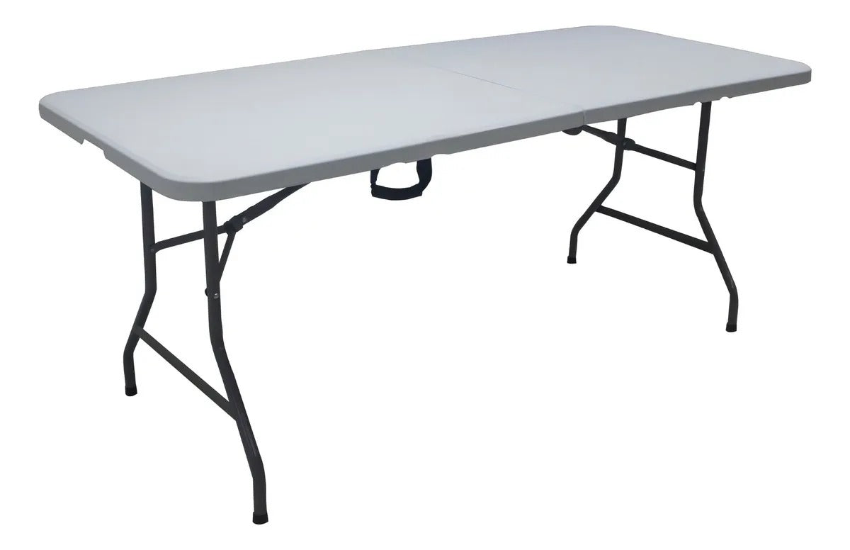 Mesa Plegable Valija 1.8 Mts Hogar Camping Jardín Reforzada Color Blanco