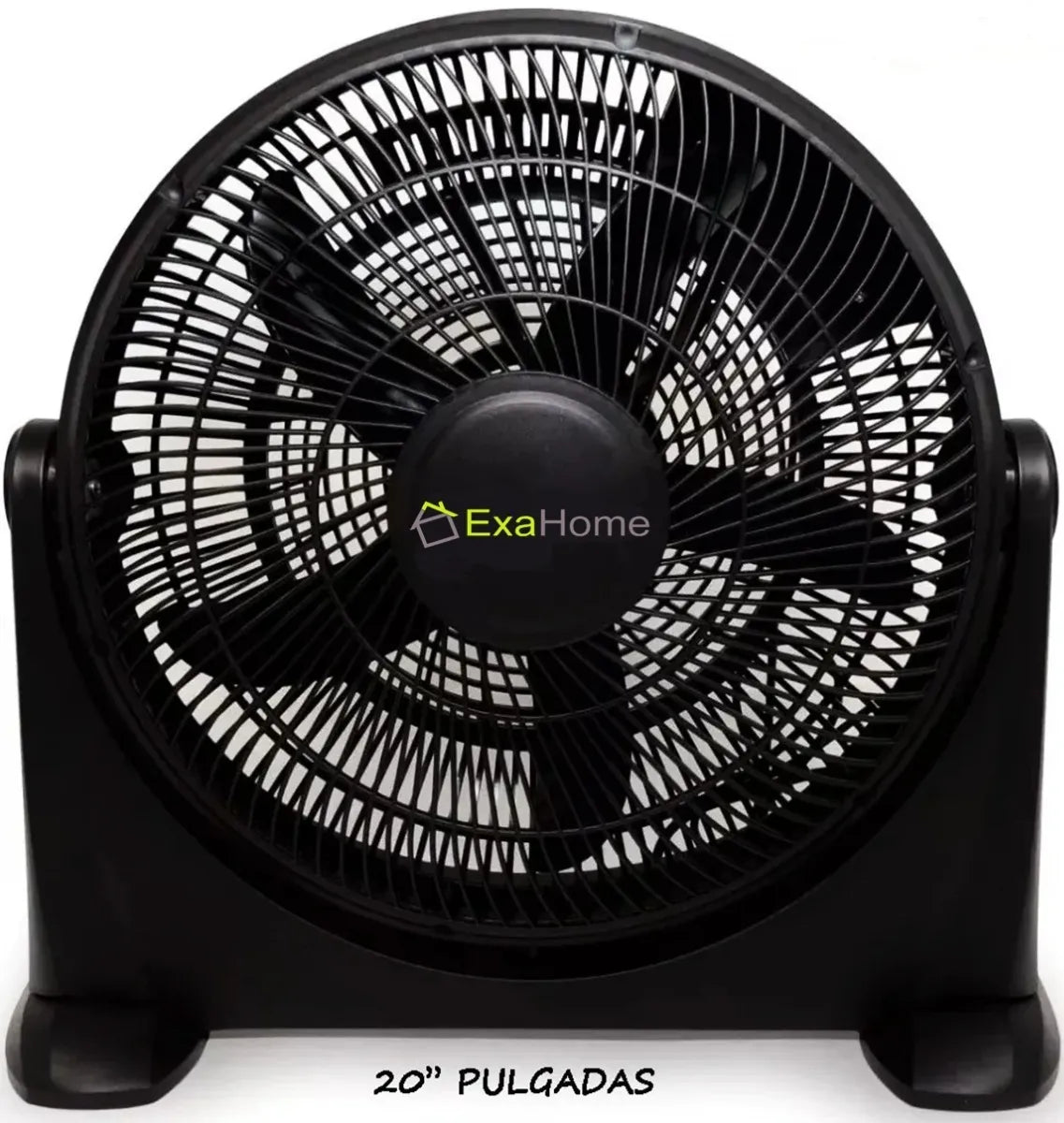Ventilador Exa Turbo Exahome 20 Pulgadas 90w El Mas Grande Cantidad de aspas 5 Estructura Negro Aspas Negro Diámetro 20 " Material de las aspas Plástico