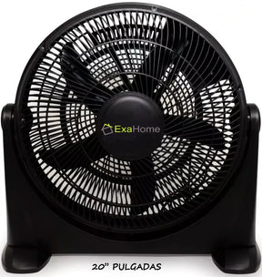 Ventilador Exa Turbo Exahome 20 Pulgadas 90w El Mas Grande Cantidad de aspas 5 Estructura Negro Aspas Negro Diámetro 20 " Material de las aspas Plástico