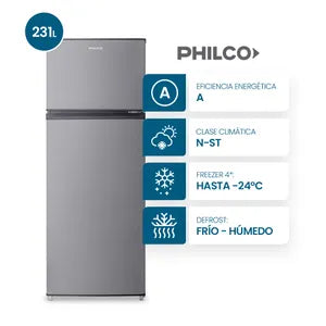 Heladera Philco Cíclica PHCT242X 231Lts Inox